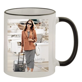 Olivia Wilde 11oz Colored Rim & Handle Mug