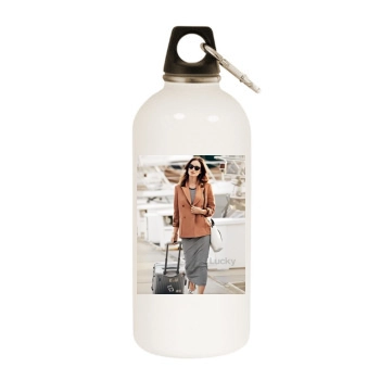 Olivia Wilde White Water Bottle With Carabiner