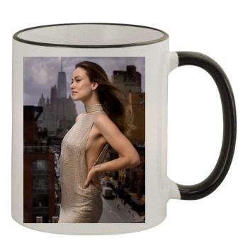 Olivia Wilde 11oz Colored Rim & Handle Mug