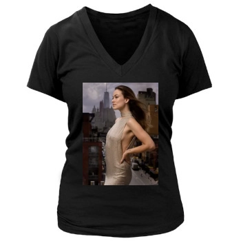 Olivia Wilde Women's Deep V-Neck TShirt