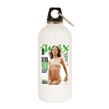 Olivia Wilde White Water Bottle With Carabiner