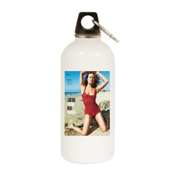 Olivia Wilde White Water Bottle With Carabiner