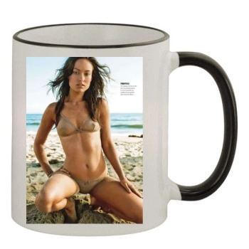 Olivia Wilde 11oz Colored Rim & Handle Mug