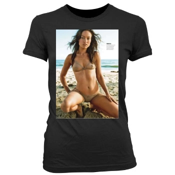 Olivia Wilde Women's Junior Cut Crewneck T-Shirt