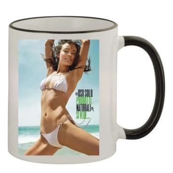 Olivia Wilde 11oz Colored Rim & Handle Mug