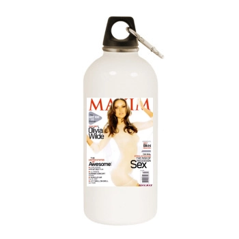 Olivia Wilde White Water Bottle With Carabiner