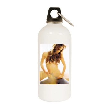 Olivia Wilde White Water Bottle With Carabiner