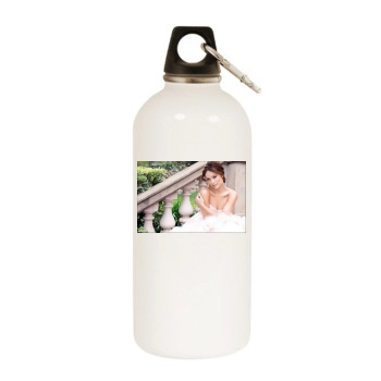 Olivia Wilde White Water Bottle With Carabiner