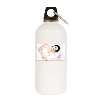 Olivia Wilde White Water Bottle With Carabiner