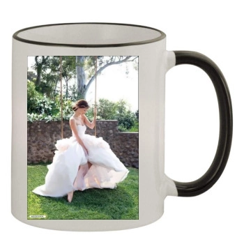 Olivia Wilde 11oz Colored Rim & Handle Mug