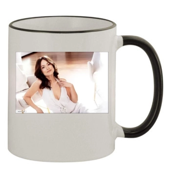 Olivia Wilde 11oz Colored Rim & Handle Mug