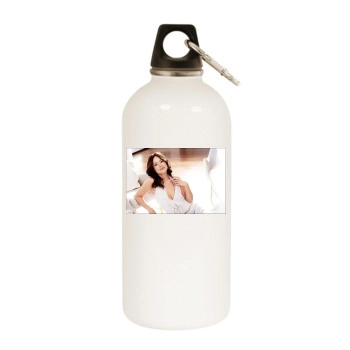 Olivia Wilde White Water Bottle With Carabiner