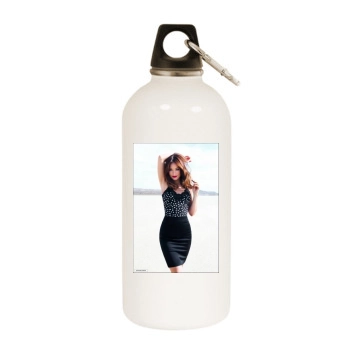 Olivia Wilde White Water Bottle With Carabiner