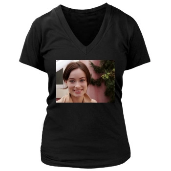 Olivia Wilde Women's Deep V-Neck TShirt