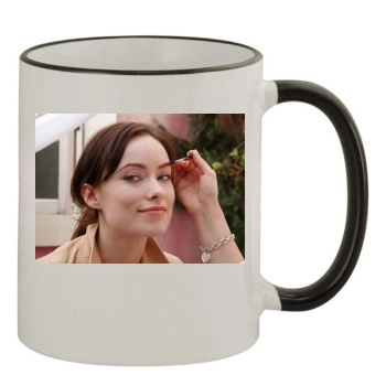 Olivia Wilde 11oz Colored Rim & Handle Mug