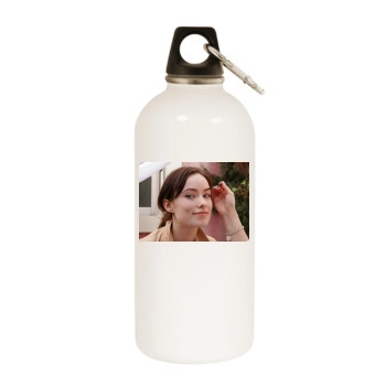 Olivia Wilde White Water Bottle With Carabiner