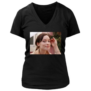 Olivia Wilde Women's Deep V-Neck TShirt