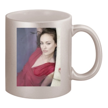 Olivia Wilde 11oz Metallic Silver Mug