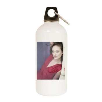 Olivia Wilde White Water Bottle With Carabiner