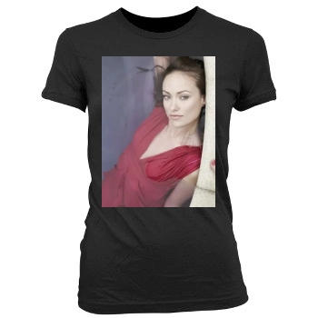 Olivia Wilde Women's Junior Cut Crewneck T-Shirt