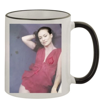 Olivia Wilde 11oz Colored Rim & Handle Mug