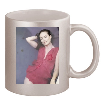 Olivia Wilde 11oz Metallic Silver Mug