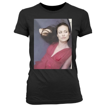 Olivia Wilde Women's Junior Cut Crewneck T-Shirt