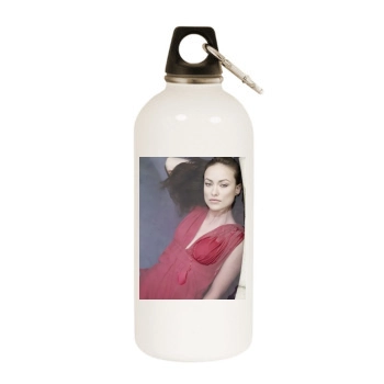 Olivia Wilde White Water Bottle With Carabiner