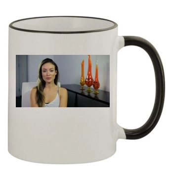 Olivia Wilde 11oz Colored Rim & Handle Mug