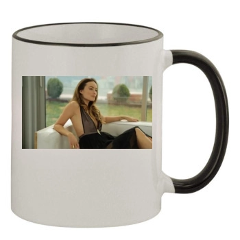 Olivia Wilde 11oz Colored Rim & Handle Mug