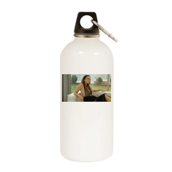 Olivia Wilde White Water Bottle With Carabiner