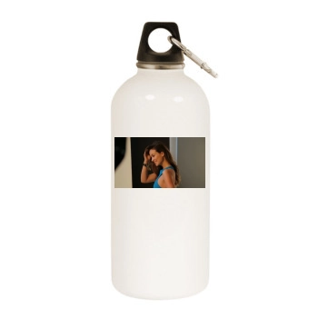 Olivia Wilde White Water Bottle With Carabiner