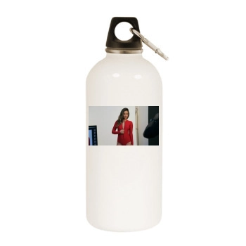 Olivia Wilde White Water Bottle With Carabiner