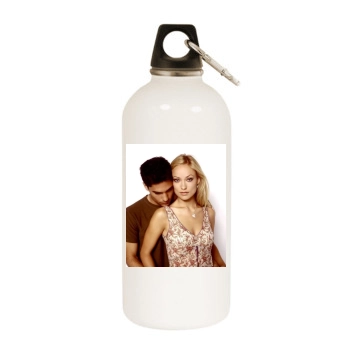 Olivia Wilde White Water Bottle With Carabiner