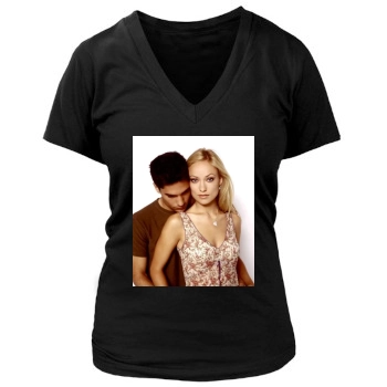 Olivia Wilde Women's Deep V-Neck TShirt