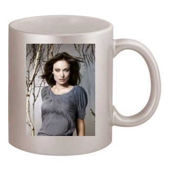 Olivia Wilde 11oz Metallic Silver Mug