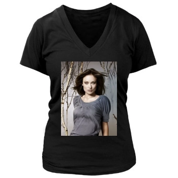 Olivia Wilde Women's Deep V-Neck TShirt