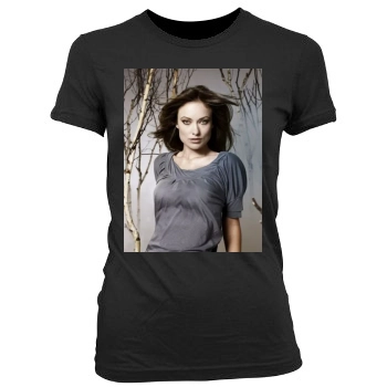 Olivia Wilde Women's Junior Cut Crewneck T-Shirt