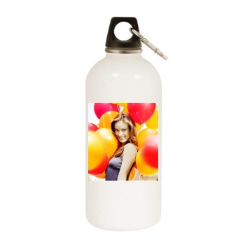 Olivia Wilde White Water Bottle With Carabiner