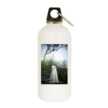 Olivia Wilde White Water Bottle With Carabiner