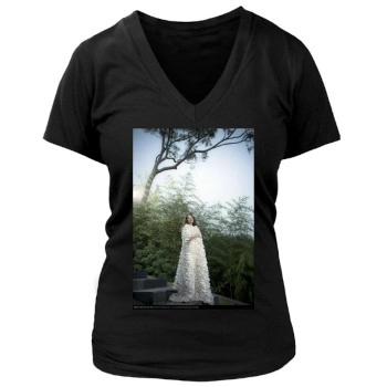 Olivia Wilde Women's Deep V-Neck TShirt