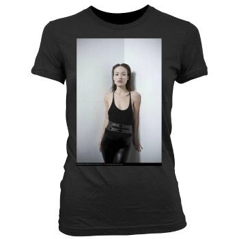 Olivia Wilde Women's Junior Cut Crewneck T-Shirt