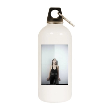 Olivia Wilde White Water Bottle With Carabiner