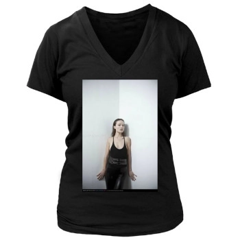 Olivia Wilde Women's Deep V-Neck TShirt