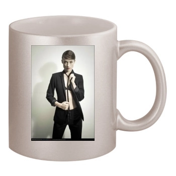 Olivia Wilde 11oz Metallic Silver Mug