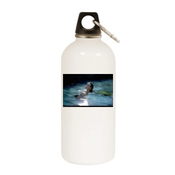 Olivia Wilde White Water Bottle With Carabiner