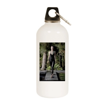 Olivia Wilde White Water Bottle With Carabiner