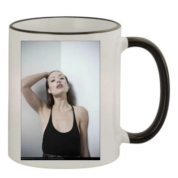 Olivia Wilde 11oz Colored Rim & Handle Mug