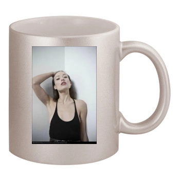 Olivia Wilde 11oz Metallic Silver Mug