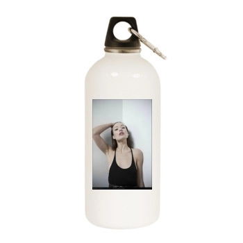 Olivia Wilde White Water Bottle With Carabiner